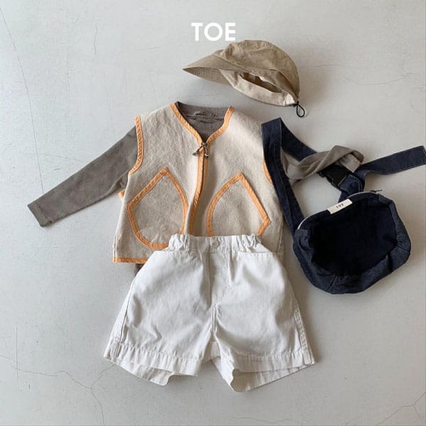 TOE - Korean Children Fashion - #Kfashion4kids - Canvas Denim Vest - 7