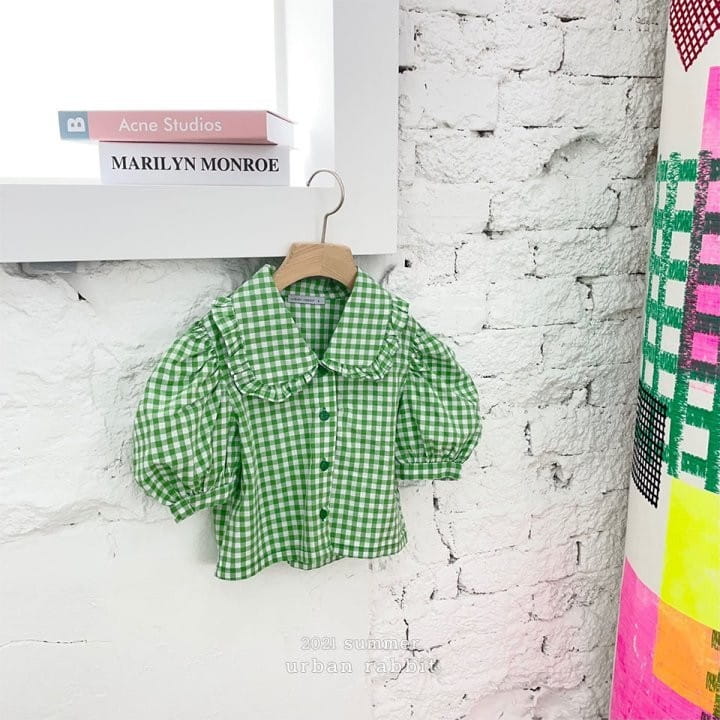 URBAN RABBIT - Korean Children Fashion - #Kfashion4kids - Check Frill Blouse