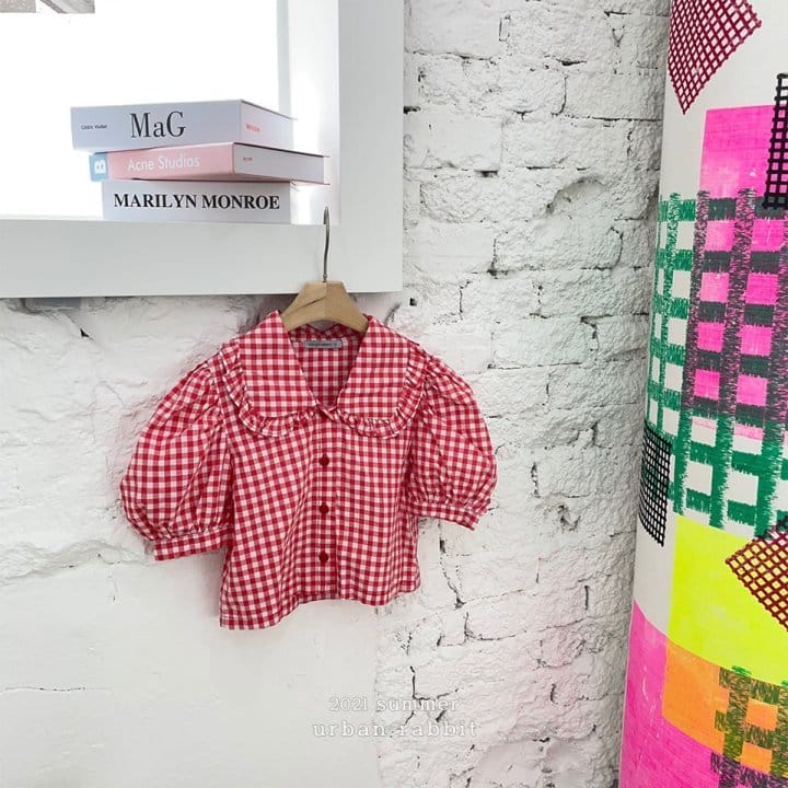 URBAN RABBIT - Korean Children Fashion - #Kfashion4kids - Check Frill Blouse - 4
