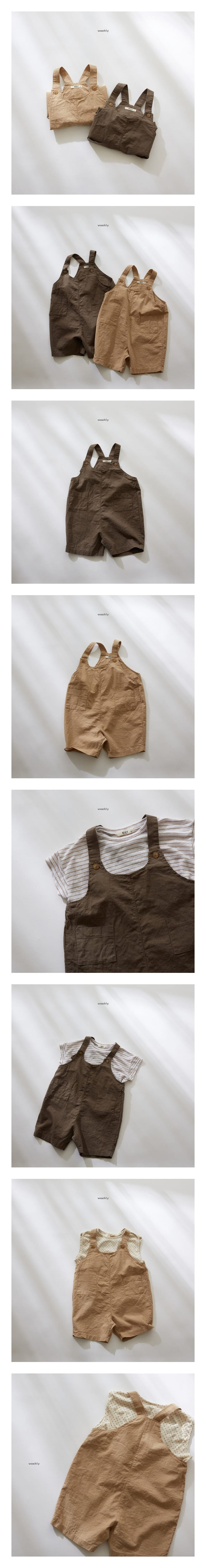 WEEKLY - Korean Children Fashion - #Kfashion4kids - Momo Linen Dungarees