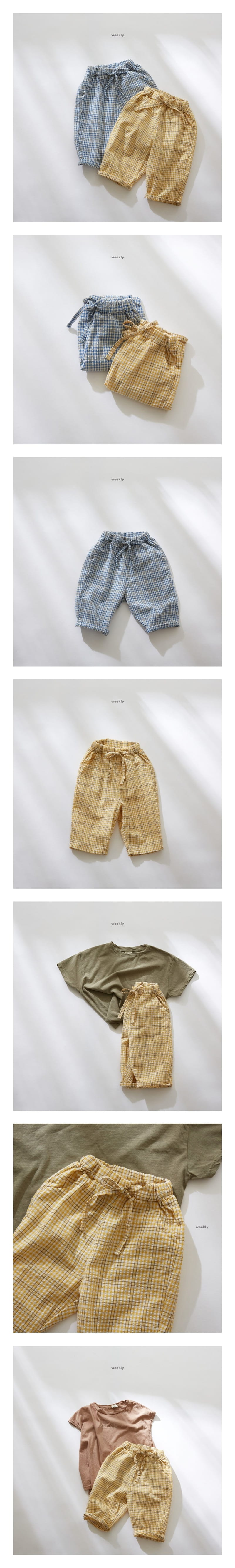 WEEKLY - Korean Children Fashion - #Kfashion4kids - Bander Check Pants