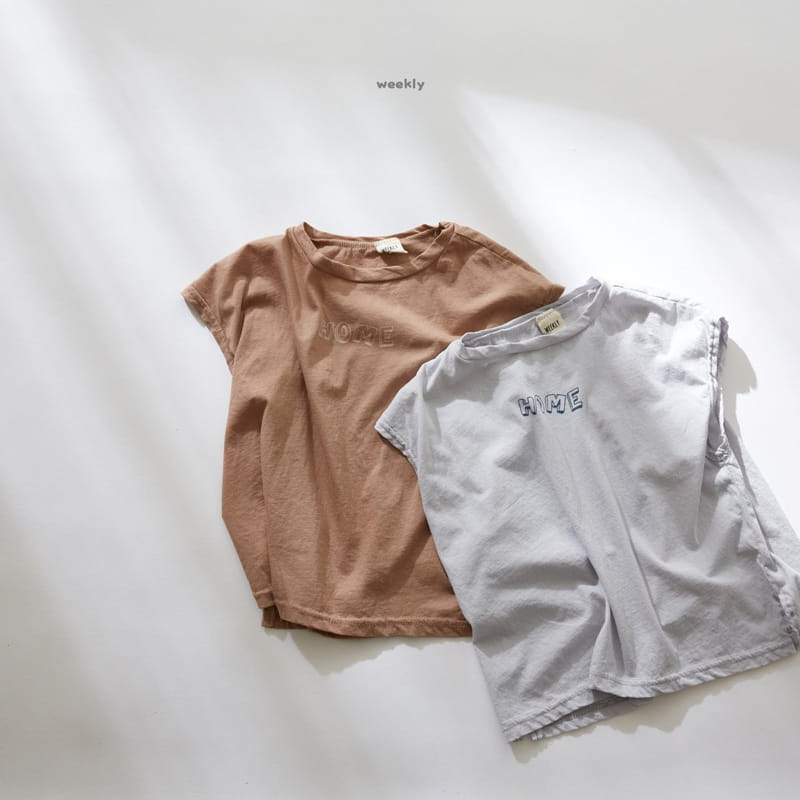 WEEKLY - Korean Children Fashion - #Kfashion4kids - Home Over Sleeveless Tee