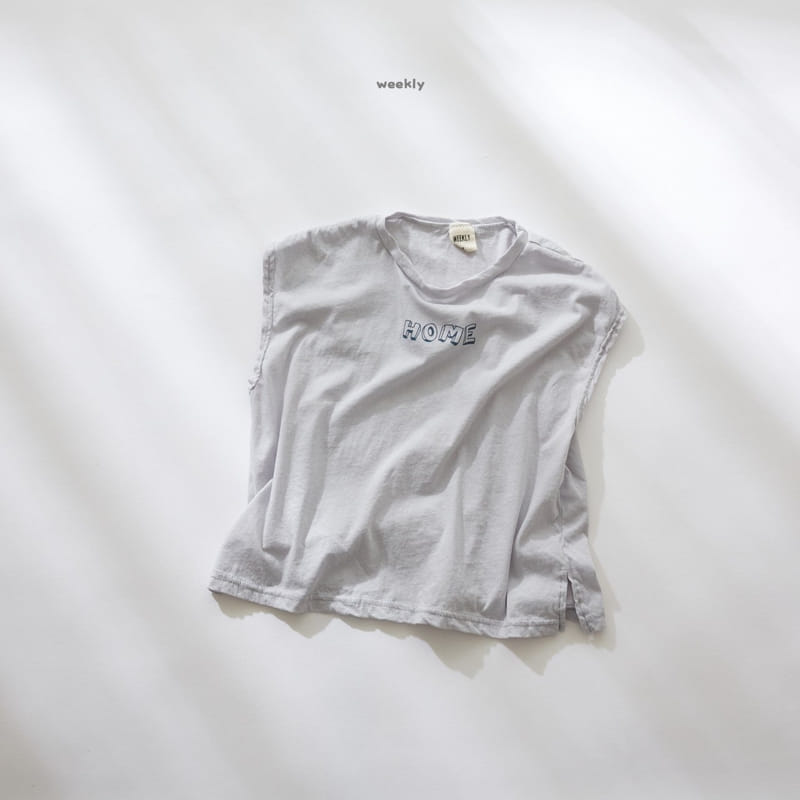 WEEKLY - Korean Children Fashion - #Kfashion4kids - Home Over Sleeveless Tee - 3
