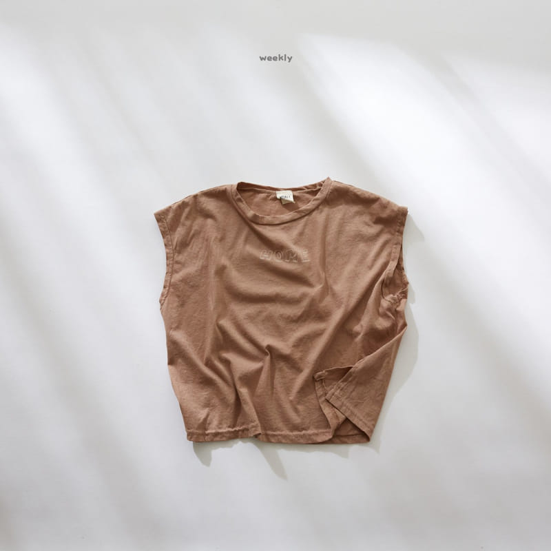 WEEKLY - Korean Children Fashion - #Kfashion4kids - Home Over Sleeveless Tee - 4