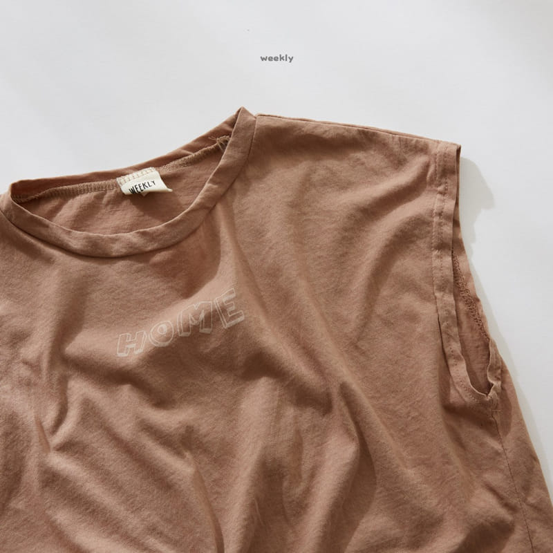 WEEKLY - Korean Children Fashion - #Kfashion4kids - Home Over Sleeveless Tee - 5