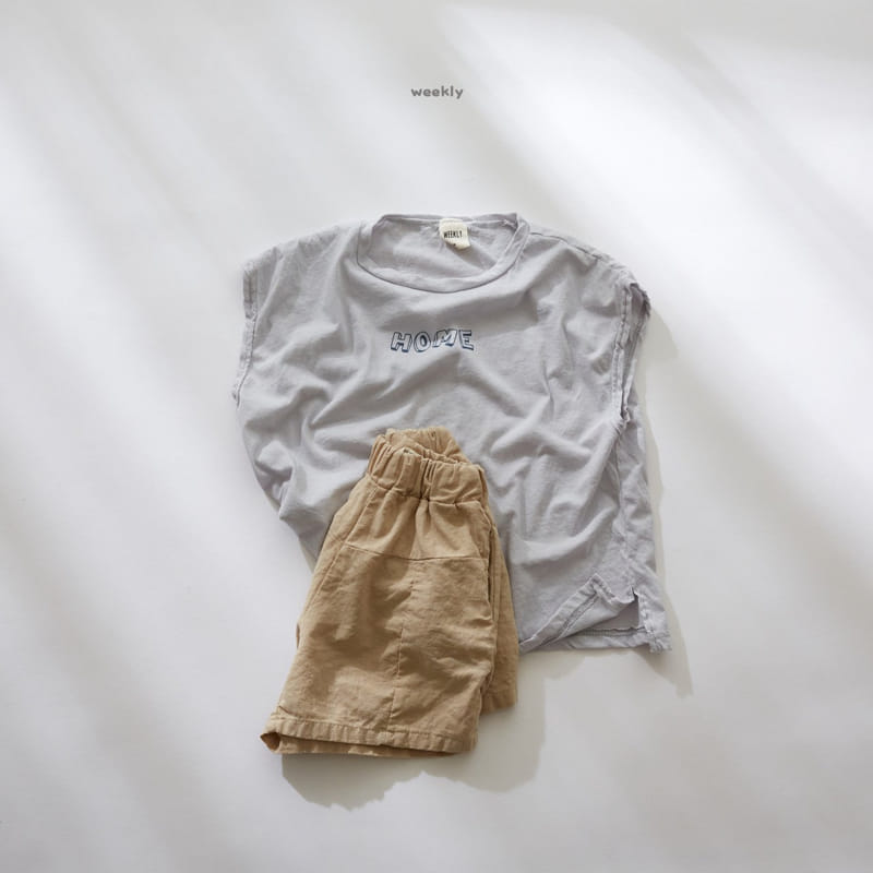 WEEKLY - Korean Children Fashion - #Kfashion4kids - Home Over Sleeveless Tee - 6