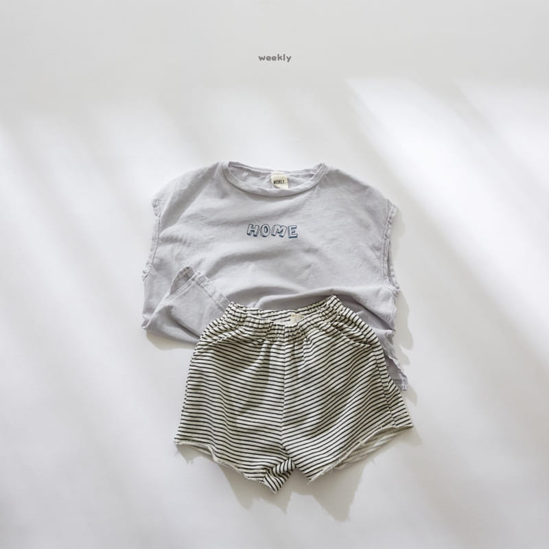 WEEKLY - Korean Children Fashion - #Kfashion4kids - Home Over Sleeveless Tee - 8