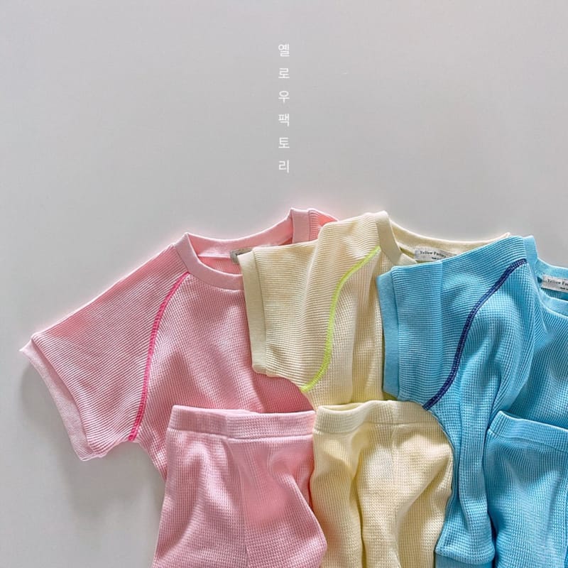 YELLOW FACTORY - Korean Children Fashion - #Kfashion4kids - Waffle Top Bottom Set - 9