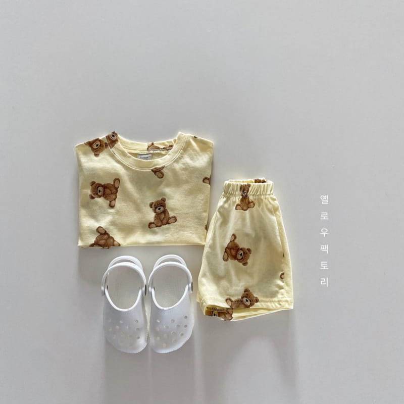 YELLOW FACTORY - Korean Children Fashion - #Kfashion4kids - One Bear Two Bear Top Bottom Set - 11