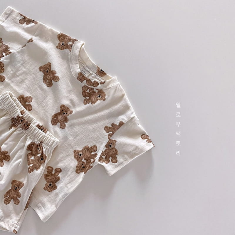 YELLOW FACTORY - Korean Children Fashion - #Kfashion4kids - One Bear Two Bear Top Bottom Set - 5