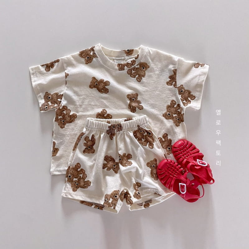 YELLOW FACTORY - Korean Children Fashion - #Kfashion4kids - One Bear Two Bear Top Bottom Set - 7