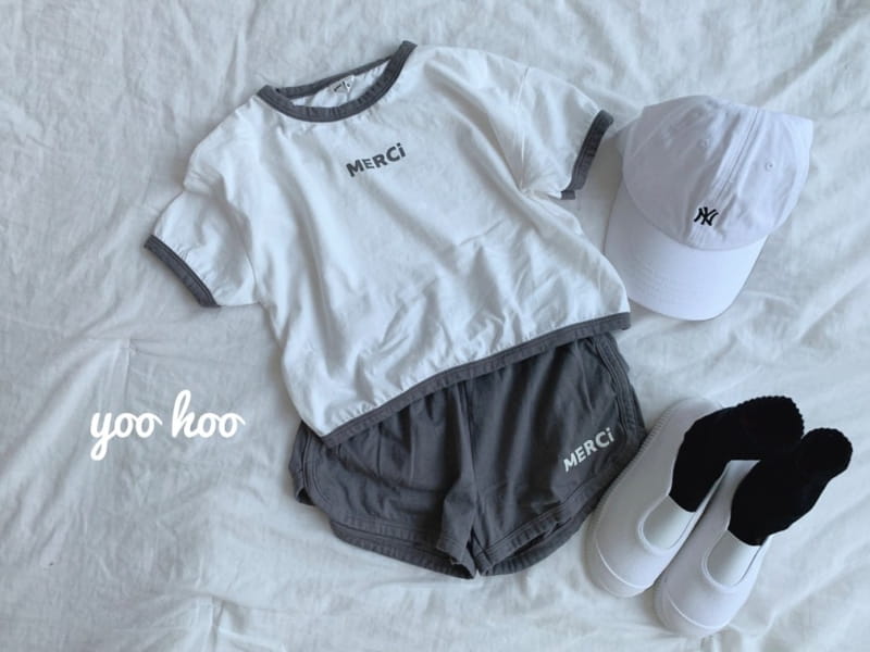YOO HOO - Korean Children Fashion - #Kfashion4kids - Merci Top Bottom Set - 10