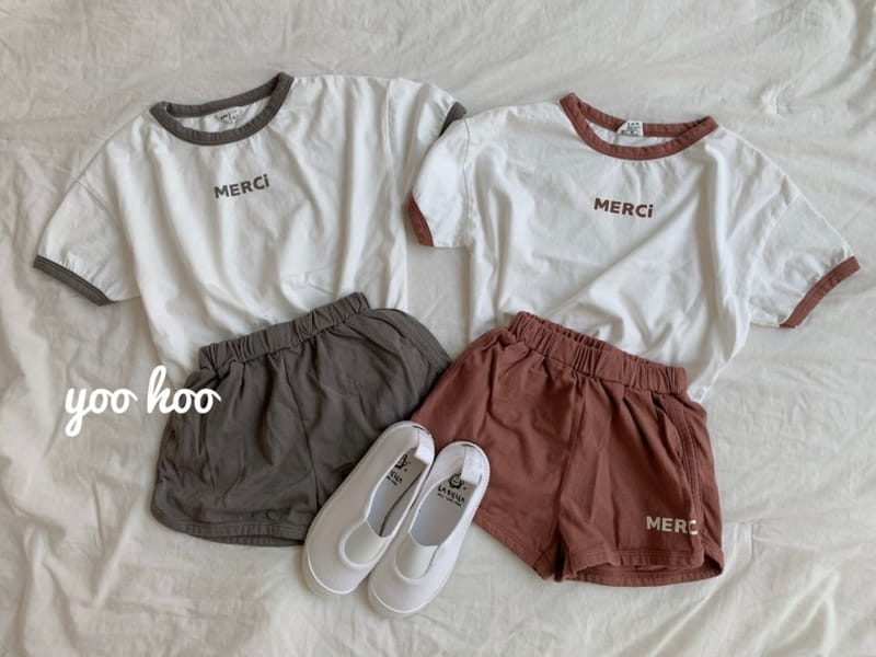 YOO HOO - Korean Children Fashion - #Kfashion4kids - Merci Top Bottom Set - 11