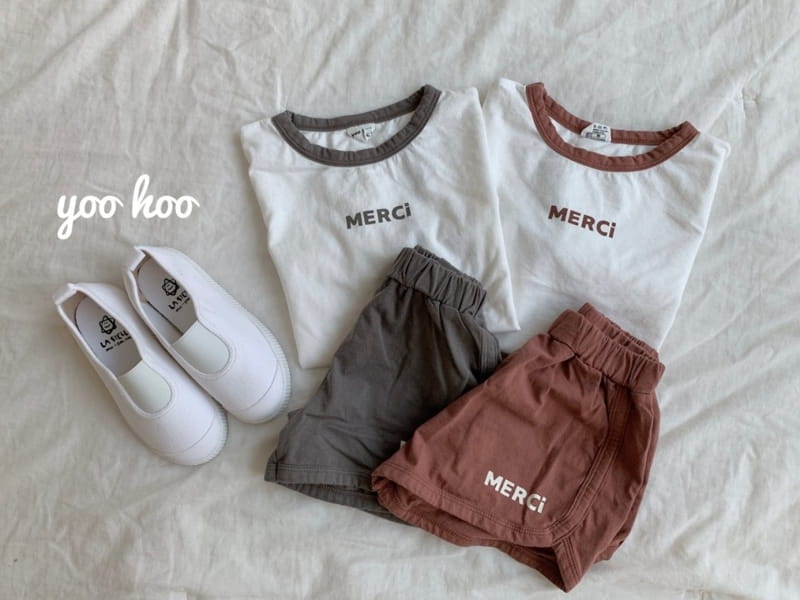 YOO HOO - Korean Children Fashion - #Kfashion4kids - Merci Top Bottom Set - 4