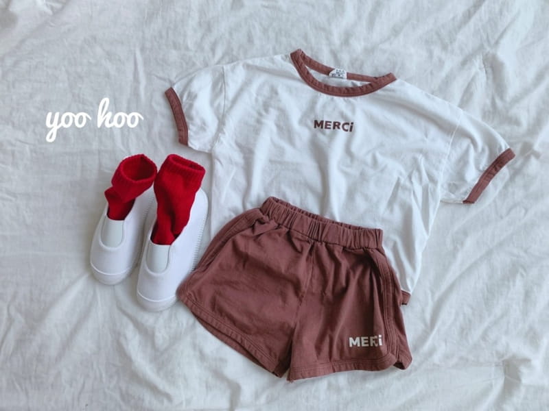 YOO HOO - Korean Children Fashion - #Kfashion4kids - Merci Top Bottom Set - 7
