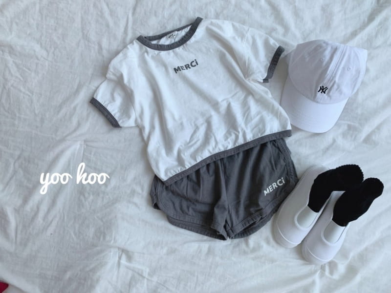 YOO HOO - Korean Children Fashion - #Kfashion4kids - Merci Top Bottom Set - 8
