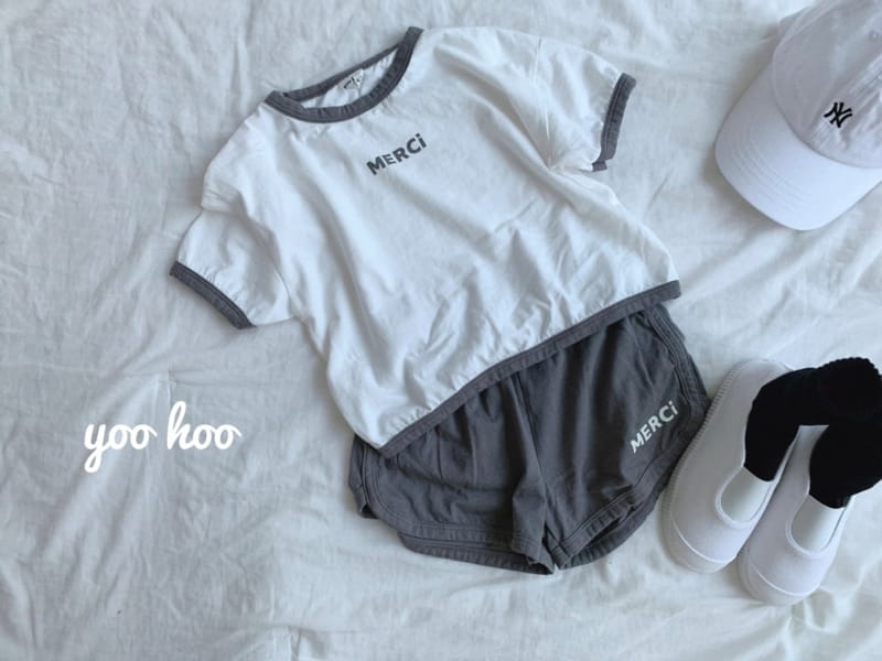 YOO HOO - Korean Children Fashion - #Kfashion4kids - Merci Top Bottom Set - 9
