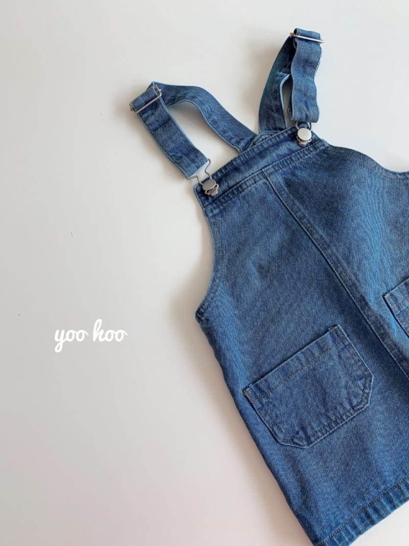 YOO HOO - Korean Children Fashion - #Kfashion4kids - Denim Overall - 8