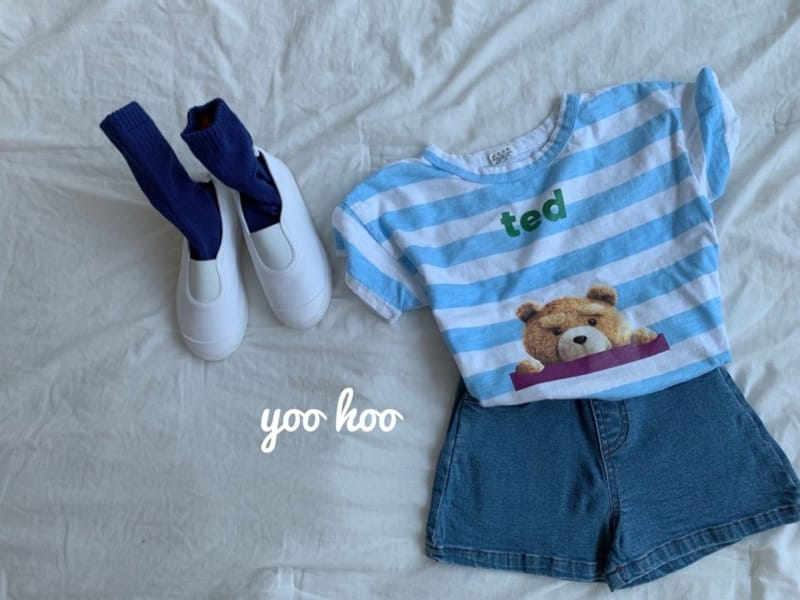 YOO HOO - Korean Children Fashion - #Kfashion4kids - Denim Short Pants - 4