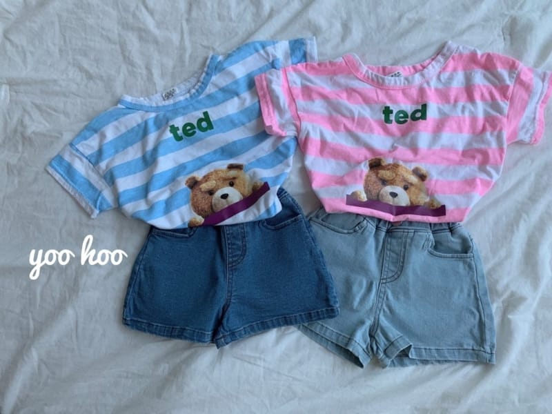 YOO HOO - Korean Children Fashion - #Kfashion4kids - Denim Short Pants - 7
