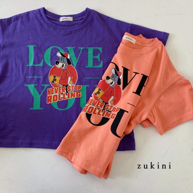 ZUKINI - Korean Children Fashion - #Kfashion4kids - Rolling Dosg Tee - 3