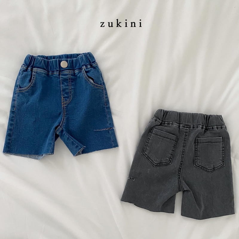 ZUKINI - Korean Children Fashion - #Kfashion4kids - Slit Denim Shorts - 2