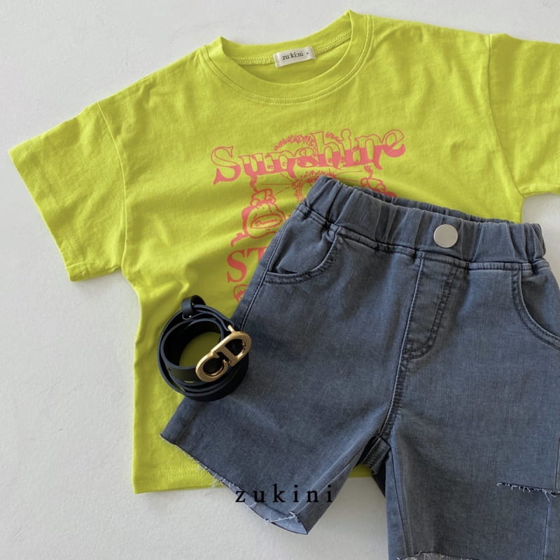 ZUKINI - Korean Children Fashion - #Kfashion4kids - Slit Denim Shorts - 3
