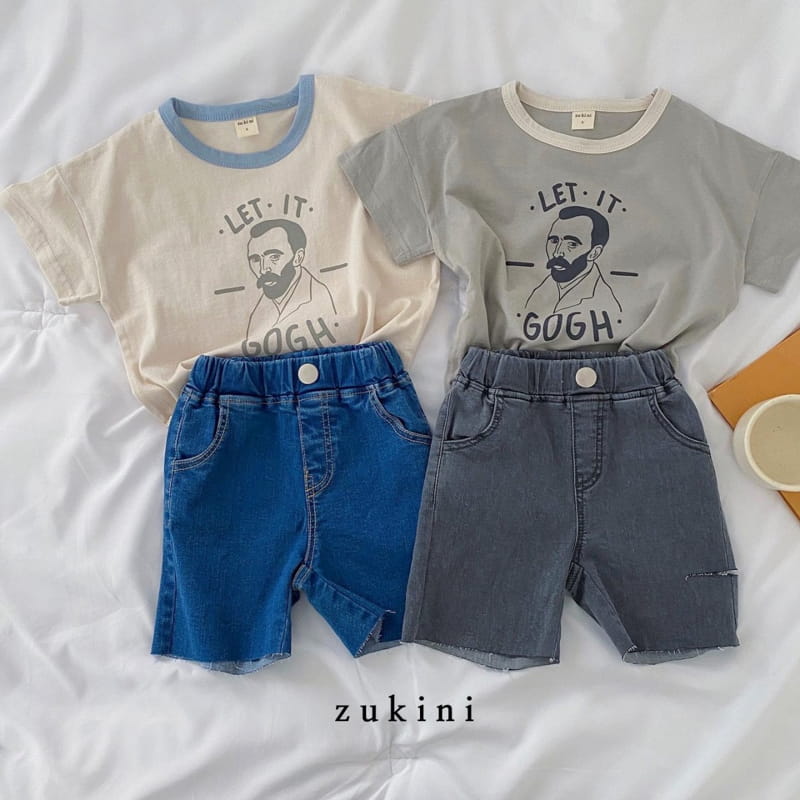 ZUKINI - Korean Children Fashion - #Kfashion4kids - Slit Denim Shorts - 9