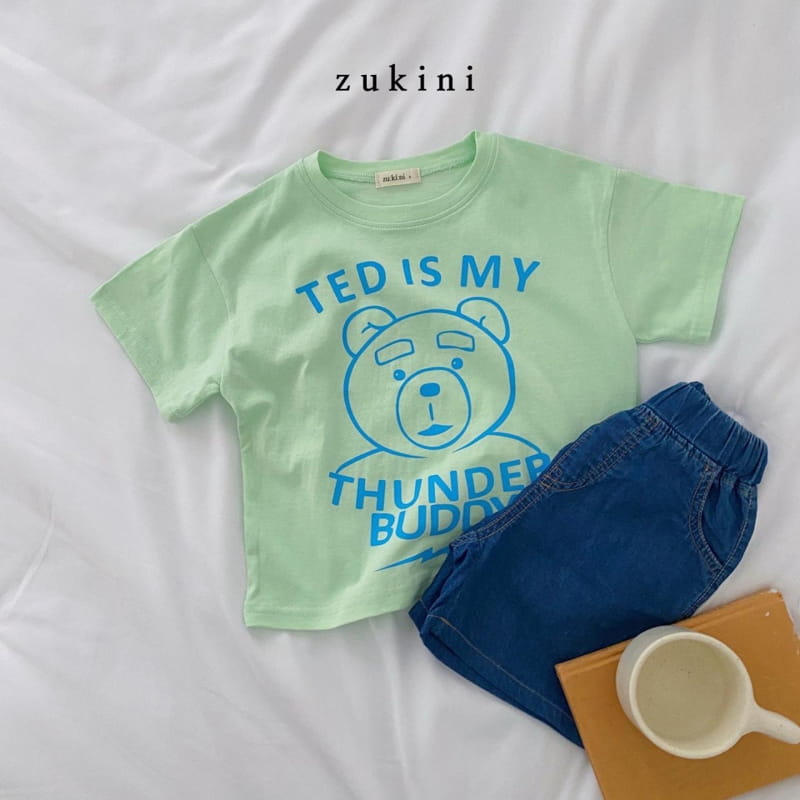 ZUKINI - Korean Children Fashion - #Kfashion4kids - Denim Shorts - 4