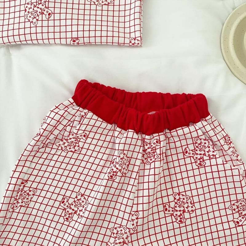 ZUKINI - Korean Children Fashion - #Kfashion4kids - Bear Louie Top Bottom Set - 12