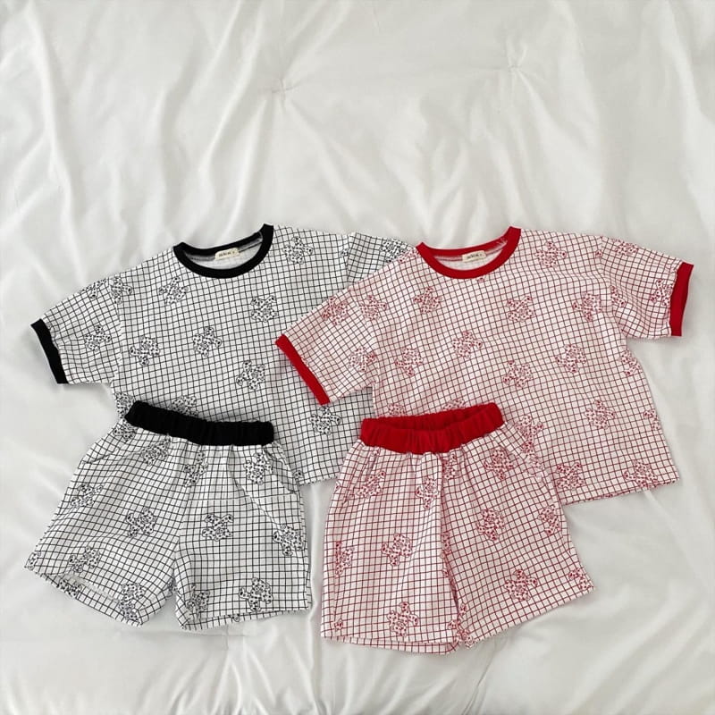 ZUKINI - Korean Children Fashion - #Kfashion4kids - Bear Louie Top Bottom Set - 2
