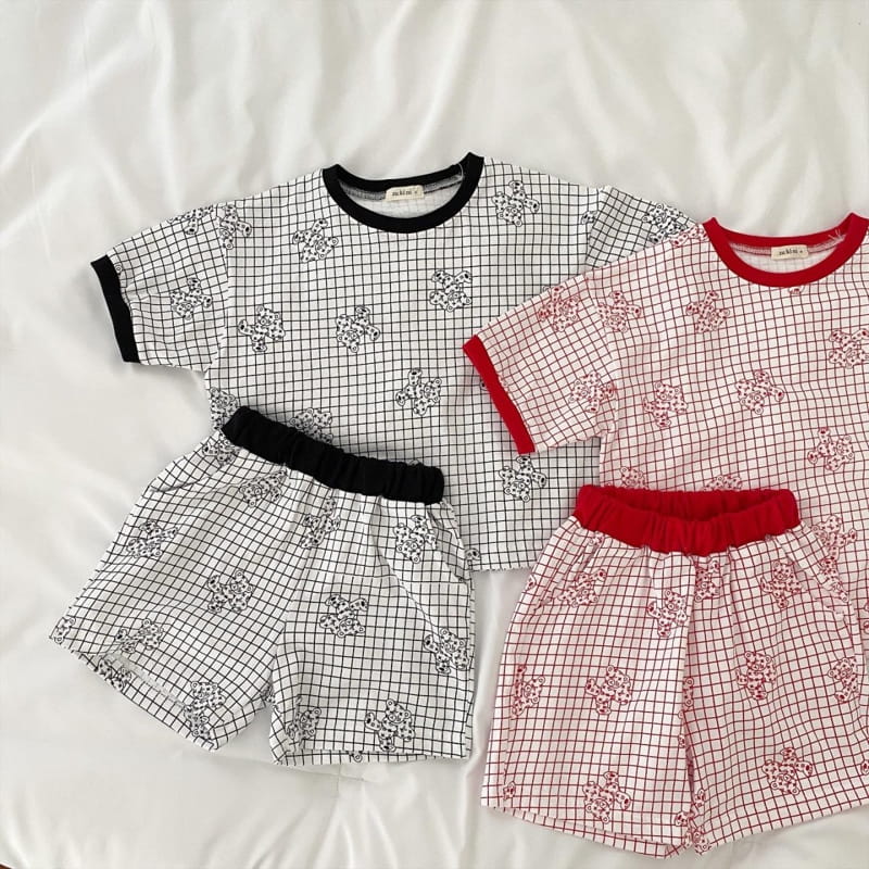 ZUKINI - Korean Children Fashion - #Kfashion4kids - Bear Louie Top Bottom Set - 3