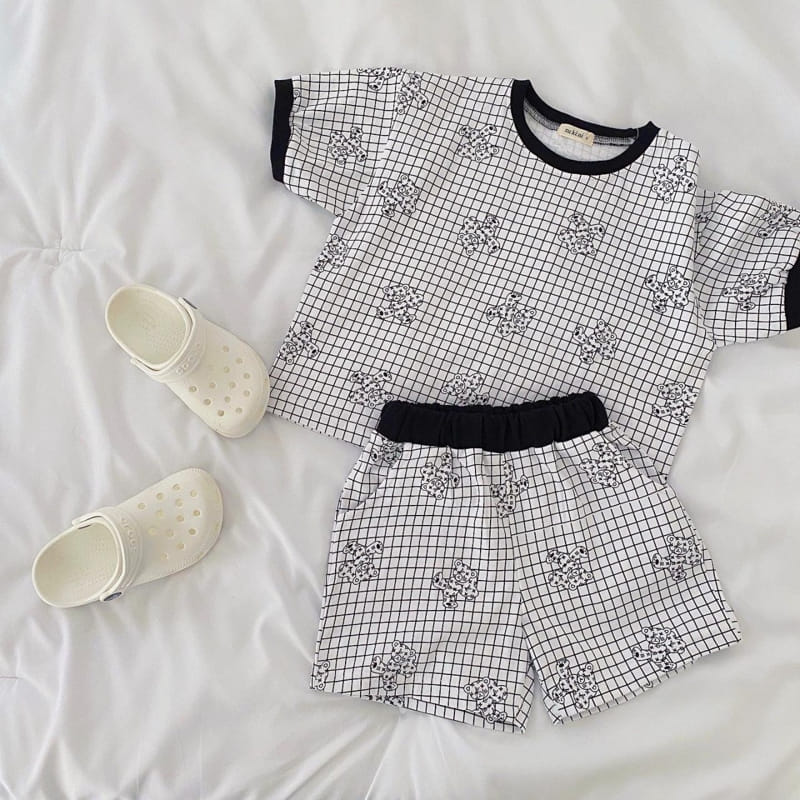 ZUKINI - Korean Children Fashion - #Kfashion4kids - Bear Louie Top Bottom Set - 5
