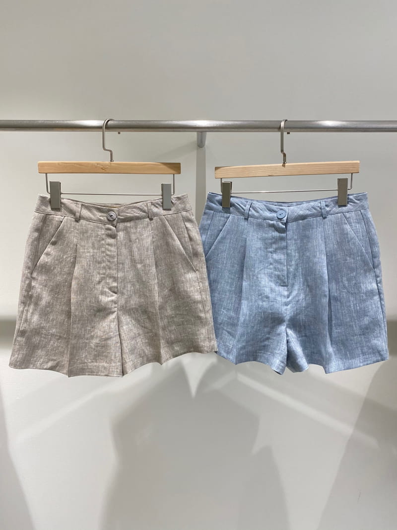 1968 - Korean Children Fashion - #Kfashion4kids - Linen Pre Dyeing Shorts - 2