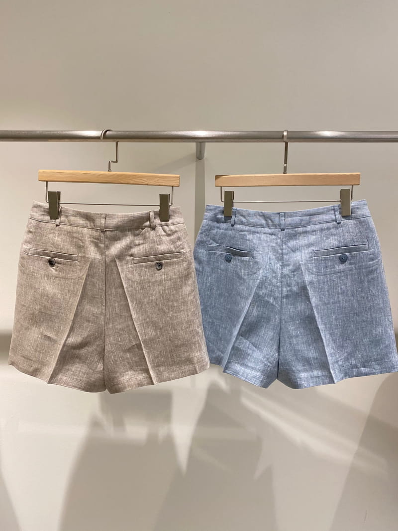 1968 - Korean Children Fashion - #Kfashion4kids - Linen Pre Dyeing Shorts - 3
