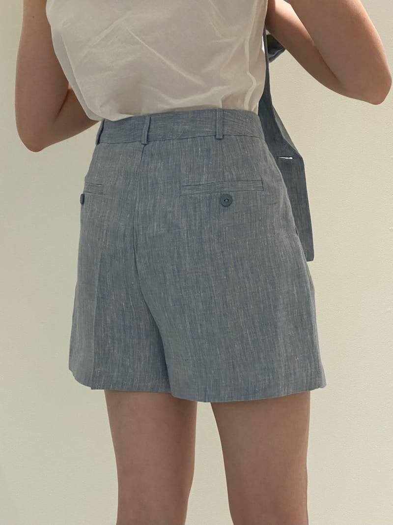 1968 - Korean Children Fashion - #Kfashion4kids - Linen Pre Dyeing Shorts - 4