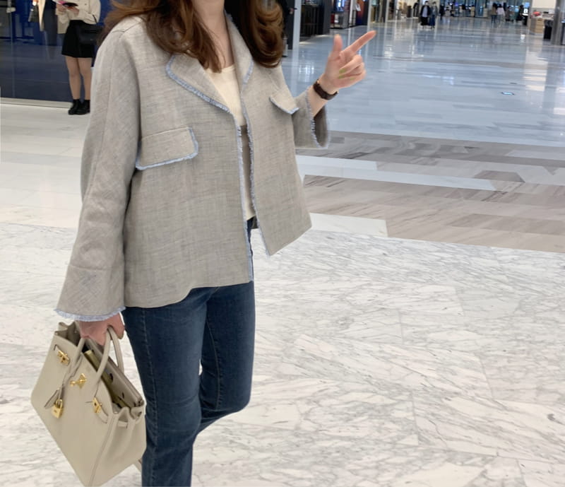 AFTER GLOW - Korean Children Fashion - #Kfashion4kids - Stamen Linen Jacket
