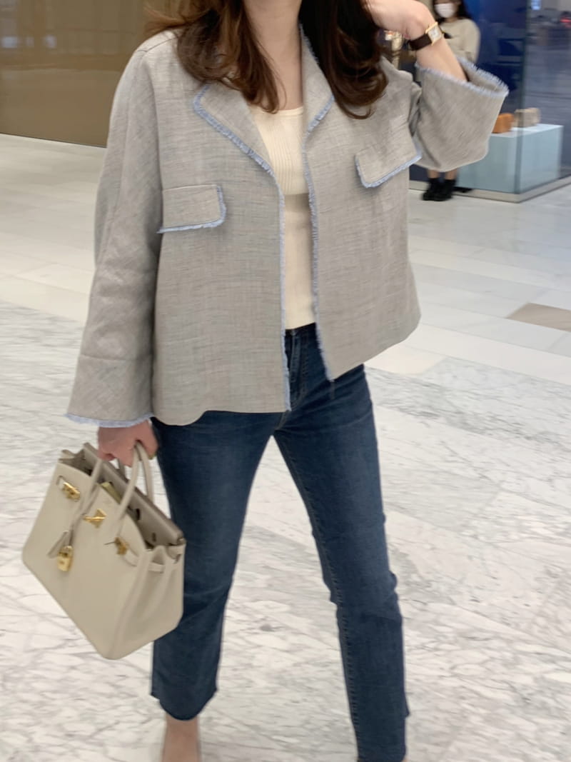 AFTER GLOW - Korean Children Fashion - #Kfashion4kids - Stamen Linen Jacket - 2