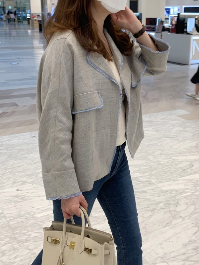 AFTER GLOW - Korean Children Fashion - #Kfashion4kids - Stamen Linen Jacket - 3