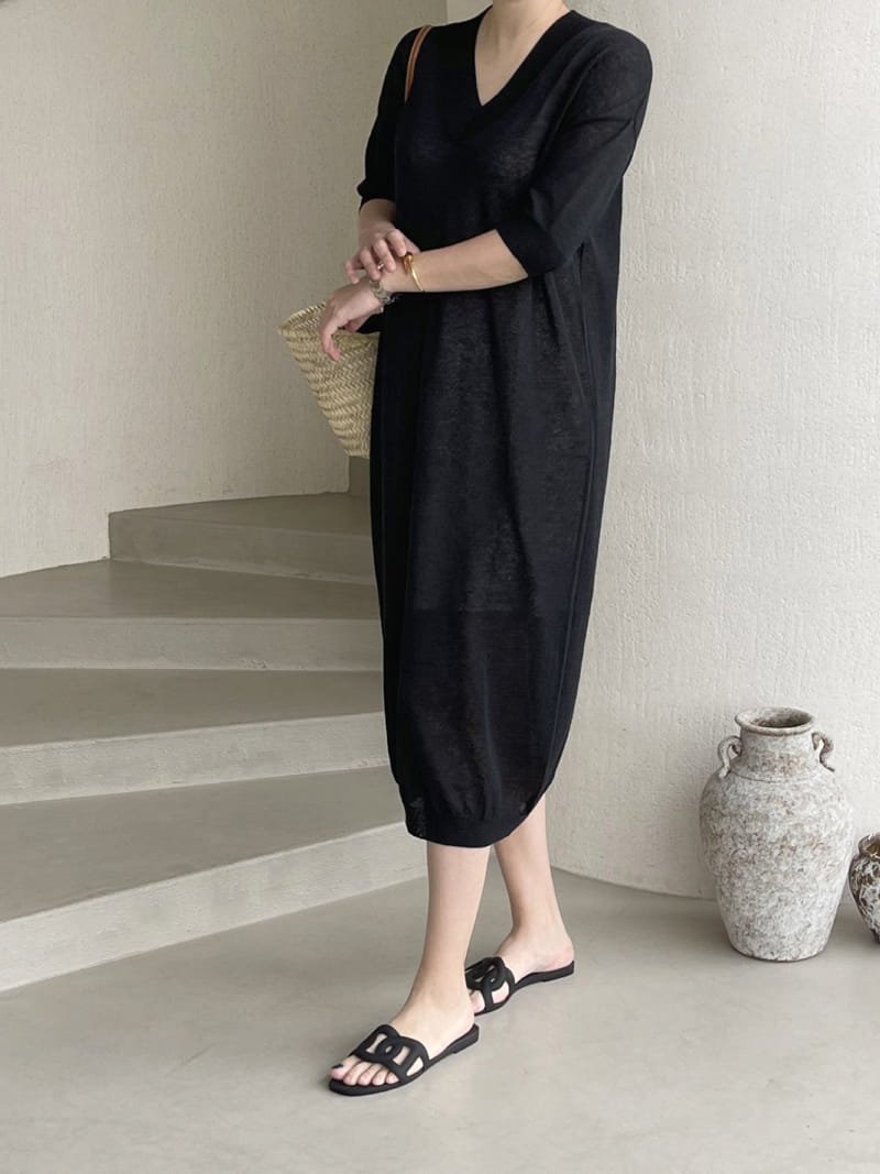 AFTER GLOW - Korean Children Fashion - #Kfashion4kids - Summer V Knit One-piece - 2