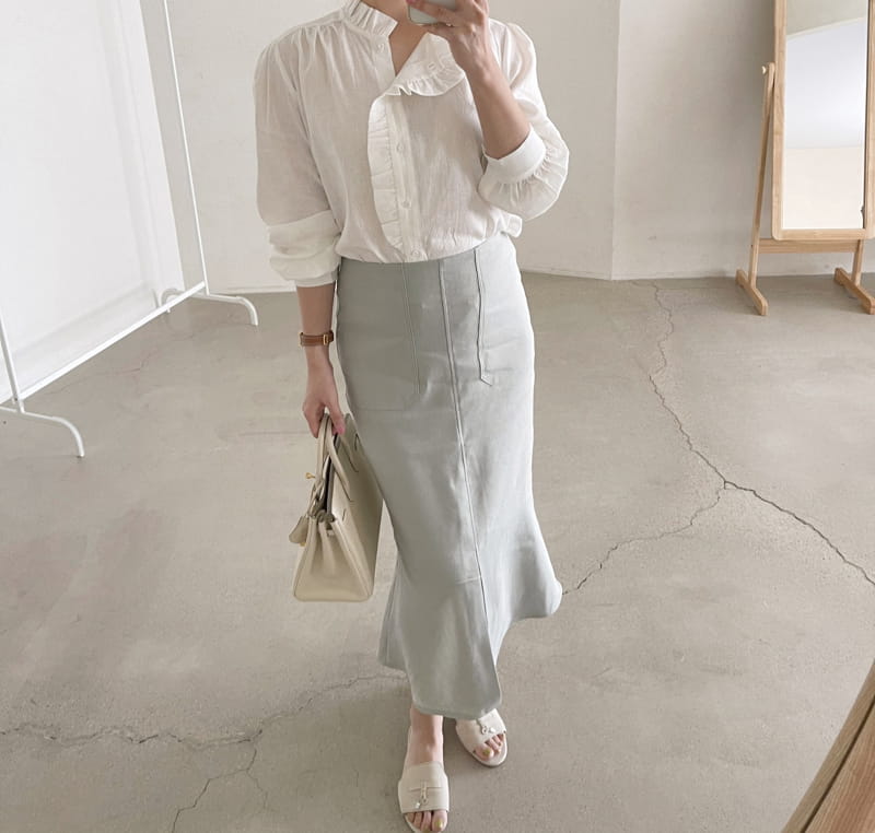 AFTER GLOW - Korean Children Fashion - #Kfashion4kids - Daim Unblance Skirt - 2