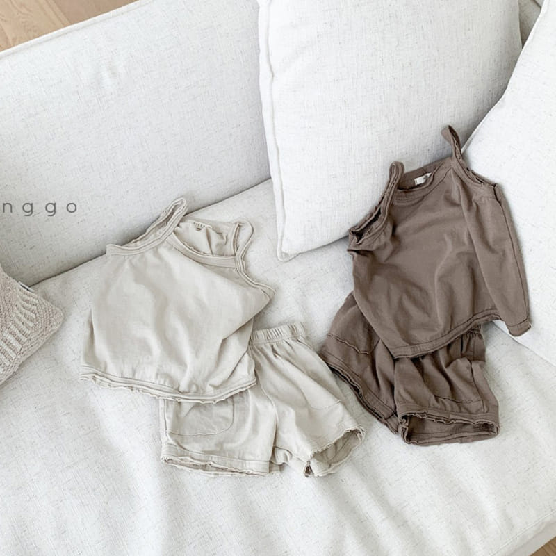 ANGGO - Korean Children Fashion - #Kfashion4kids - Monshell Top Bottom Set - 4