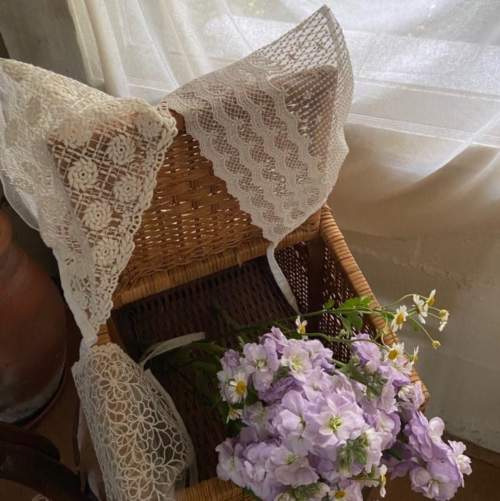 ANNE SHIRLEY - Korean Children Fashion - #Kfashion4kids - Whisper Lace Bonnet