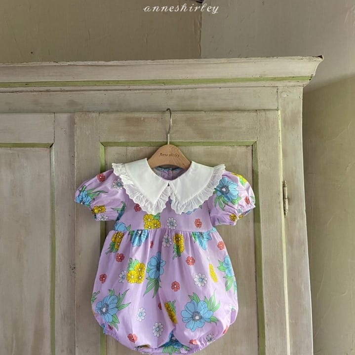 ANNE SHIRLEY - Korean Children Fashion - #Kfashion4kids - Flower Lace Collar Bodysuit