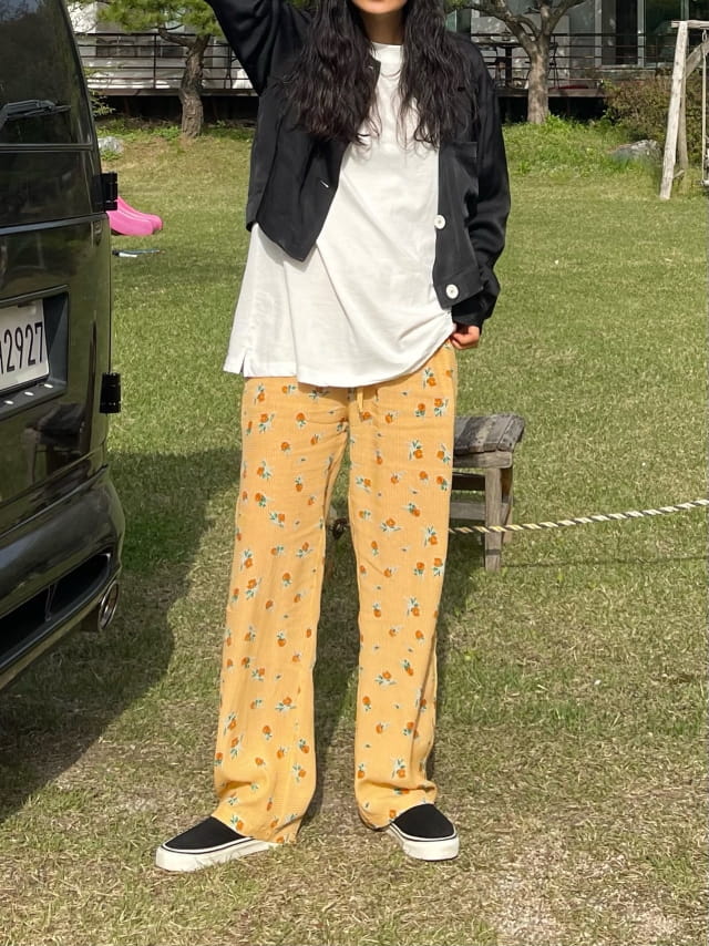 ARE YOU - Korean Children Fashion - #Kfashion4kids - Floral Crap Pants - 4