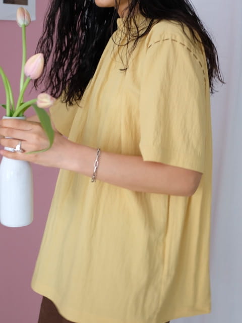 ARE YOU - Korean Children Fashion - #Kfashion4kids - Crew Stitch Blouse - 2