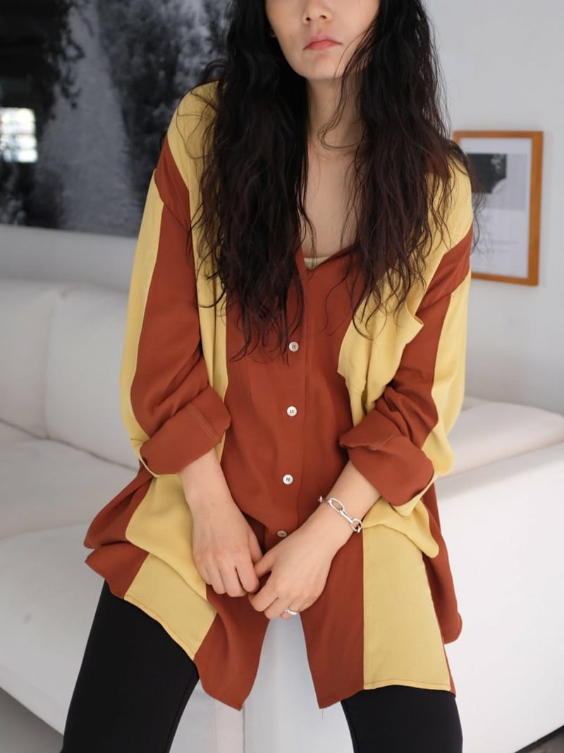 ARE YOU - Korean Children Fashion - #Kfashion4kids - Two Tone Long Blouse - 2