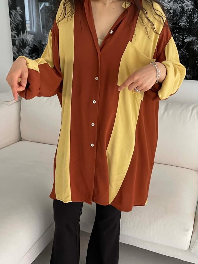 ARE YOU - Korean Children Fashion - #Kfashion4kids - Two Tone Long Blouse - 3