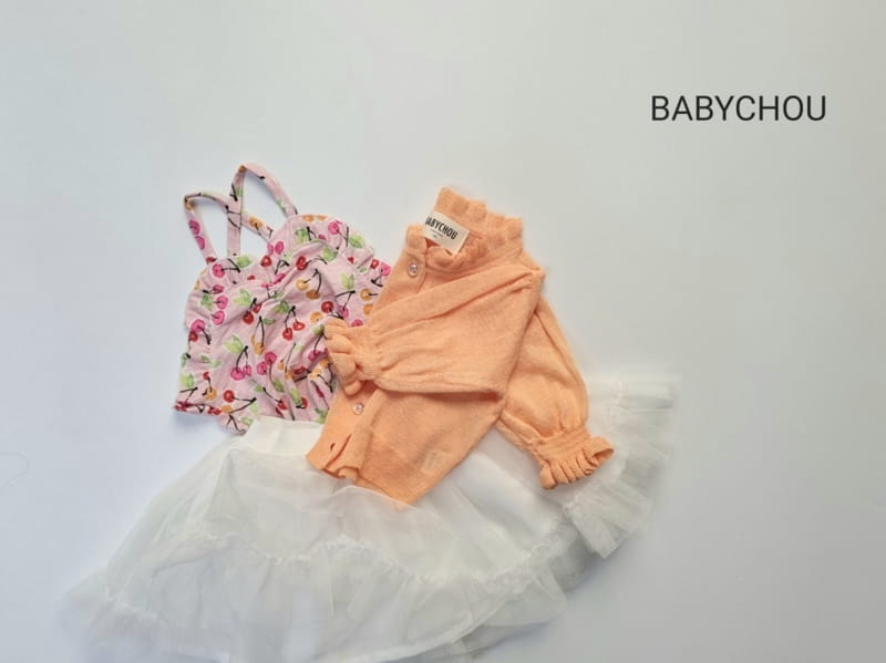 BABYCHOU - Korean Children Fashion - #Kfashion4kids - Cherry Sleeveless - 6