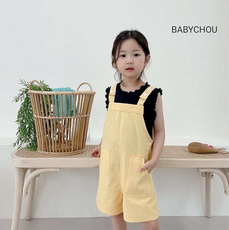 BABYCHOU - Korean Children Fashion - #Kfashion4kids - Button Dungarees